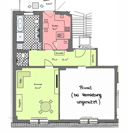 Lägenhet Im Paulusviertel Mit Balkon Und Fahrraedern 58 Qm